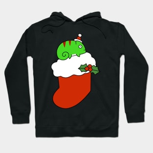 Christmas Stocking Chameleon Hoodie